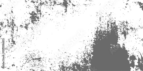 Abstract grunge background design featuring a black ink splash texture with vintage paper borders and dark paint splatter vector illustration