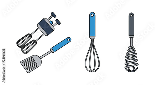Egg Beater Line art creative abstract concept