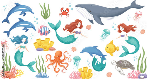 Cute corgi puppy vector character set featuring different poses like sleeping sitting playing with ball and walking for stickers and emojis.