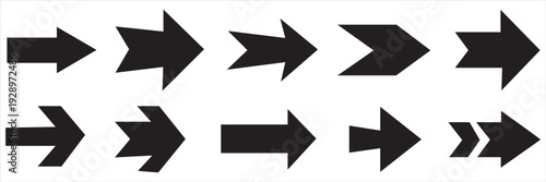 Black arrow vector icon pack