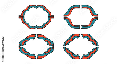 Elegant Frame Orname contemporary color design vector