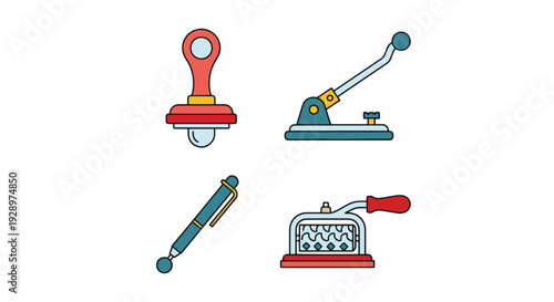 Embossing Tool Line colorful modern art