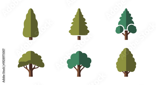 Cypress tree Line creative abstract art vector