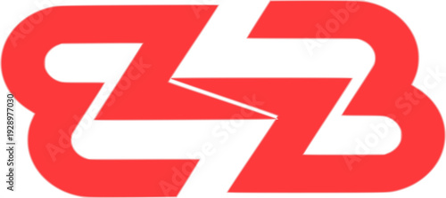 The central negative space creates a sharp lightning bolt or pulse effect, representing speed, high voltage energy, and rapid movement, perfect for automotive, sports, or electrical technology brands.