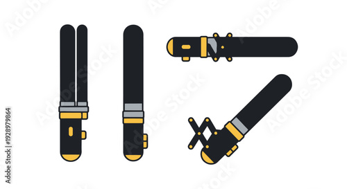 Expandable Baton modern abstract design illustration