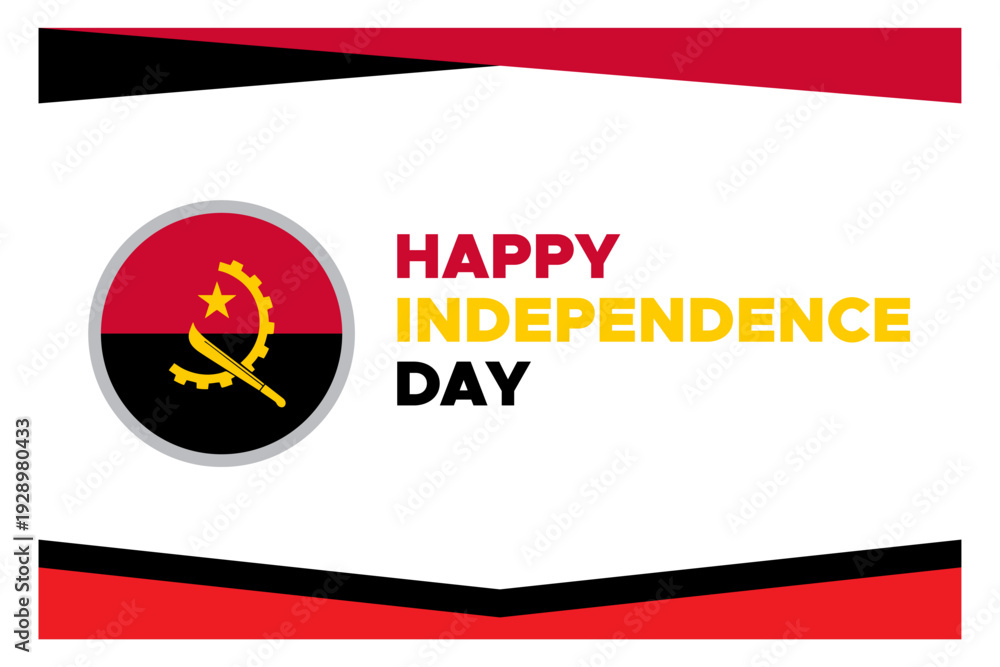 Fototapeta premium angola happy independence day vector design template illustration