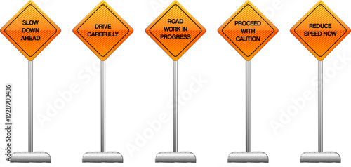 Road warning signs collection, construction road safety signs set, caution traffic signs illustration, road work warning sign set, slow down and drive carefully signs, highway safety warning signs, tr