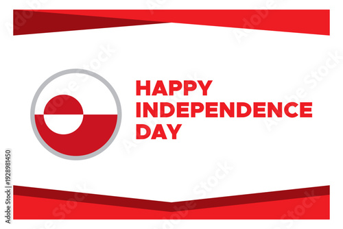 greenland  happy independence day vector design template illustration