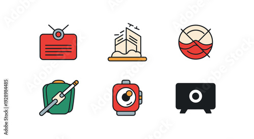 Exclusive deal Line flat style color illustration