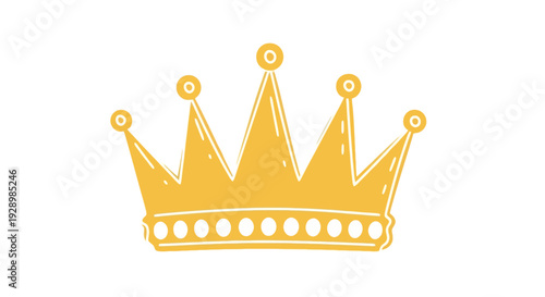 A regal golden crown illustration showcasing majesty and luxury in a symbolic representation of power and nobility