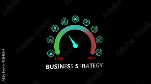 Wallpaper Mural Business strategy meter gauge with and low to indicator for corporate planning and risk management dashboard Torontodigital.ca