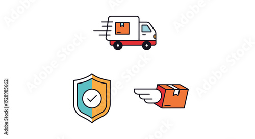 Delivery badge Line minimal elegant tone vector