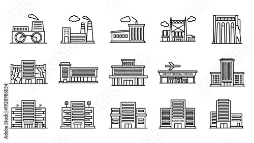 Industrial Buildings and Factories Illustrated in Various Architectural Styles