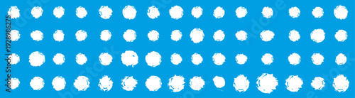 Flat Snowballs, White Vector Illustration for Christmas card design, scattered dots
