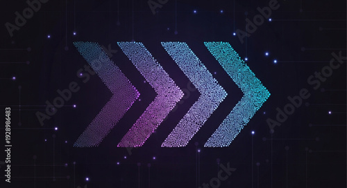 Digital Arrow Forward Motion Abstract Design.