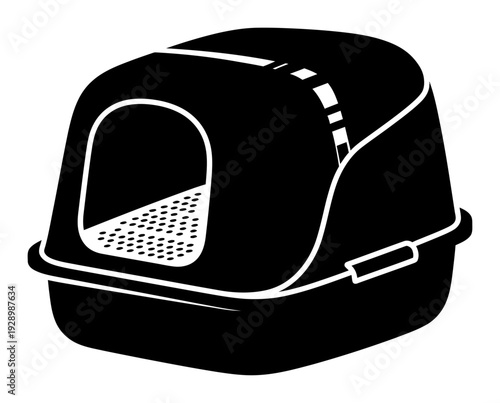 Self-Cleaning Litter Box - Modern Cat Tech Vector