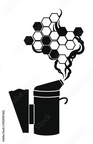 Beekeeper Smoker - Honeycomb Smoke Vector