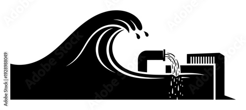 Desalination Plant - Water Purification Vector