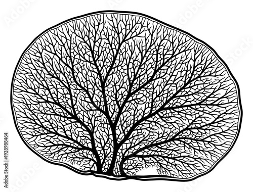 Mycelium Network - Decorative Mushroom Web Illustration