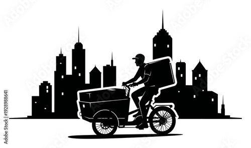 Electric Cargo Bike - Last Mile Delivery Vector