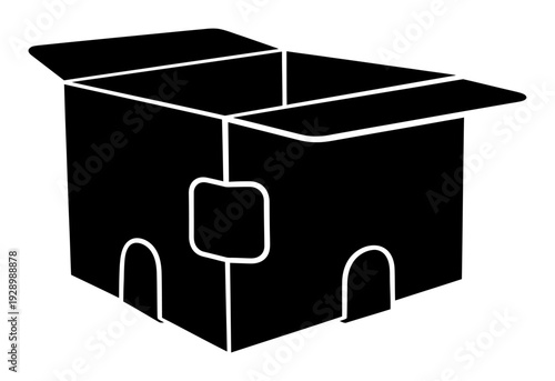 Mycelium Packaging - Eco Box Vector Illustration