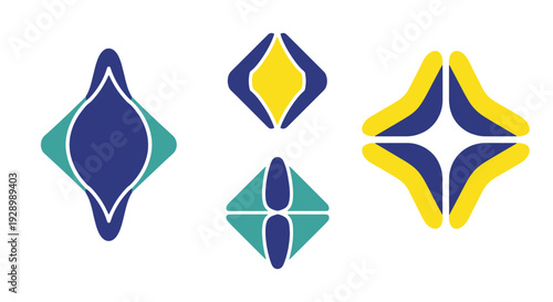 Diamond Shape Orname dynamic modern abstract illustration