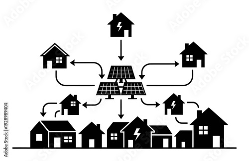 Smart Grid Solar Energy - Neighborhood Power Distribution