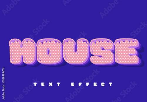 House Colorful Text Effect Design
