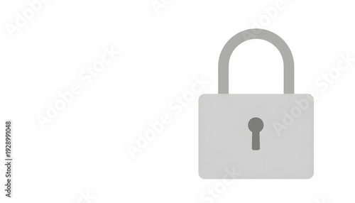 Closed padlock on white background, symbolizing security and protection