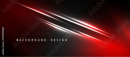 Abstract red, black design. Diagonal lines create dynamic visual effect. Modern aesthetic, suitable backgrounds, presentations.