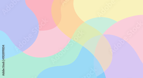 Pastel Colored Abstract Shapes and Forms.