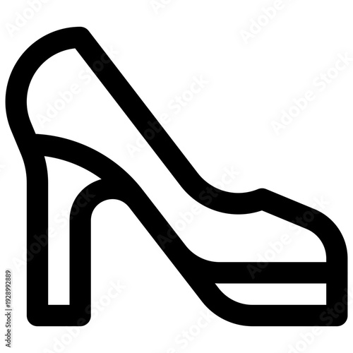 High heels. Editable stroke vector icon.