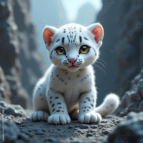 cat on snow