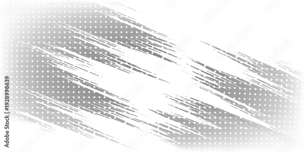 Fototapeta premium Minimalist Gray Halftone Dots on Black Background Abstract Diagonal Pattern