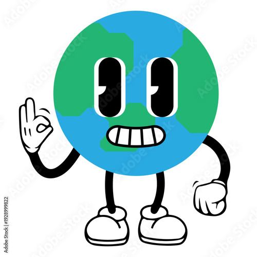 Cute Earth Illustration