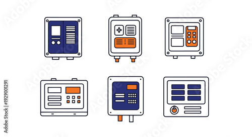 Distribution Board abstract clean style illustration