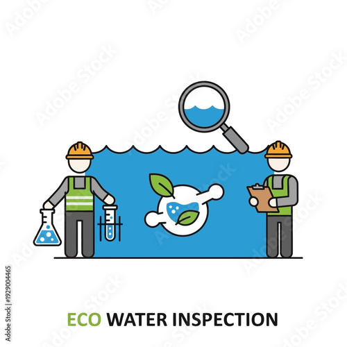 Ecological Water Inspection Workers in Action.