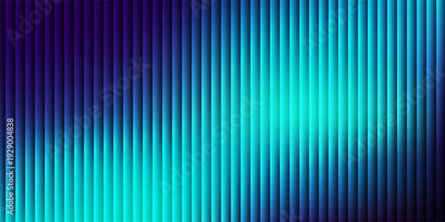 Futuristic neon texture with vibrant shades of blue green gradients and bright smooth fluted vertical lines. Bold dynamic design blending smooth tones and radiant colors for modern visual art project