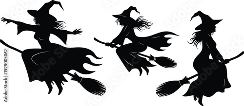 Spooky, halloween, graveyard, silhouette, with, flying, bats, bare, trees, tombstones, and, crosses, under, a, dark, night, sky, for, horror, design.