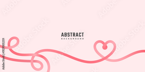 Luxury Pink abstract gradient lines heart shapes. 3D Waves Pattern on pink Background. Swirl breast cancer Ribbon. Dynamic Fluid lines illustration. Women's day girly background