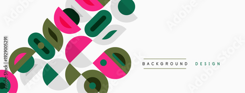 Abstract geometric pattern. Overlapping shapes create modern design. Soft colors, minimalist aesthetic, suitable background element.