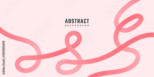 Pink abstract gradient lines shapes. 3D Waves Pattern on pink Background. Swirl breast cancer Ribbon. Dynamic Fluid lines curve illustration