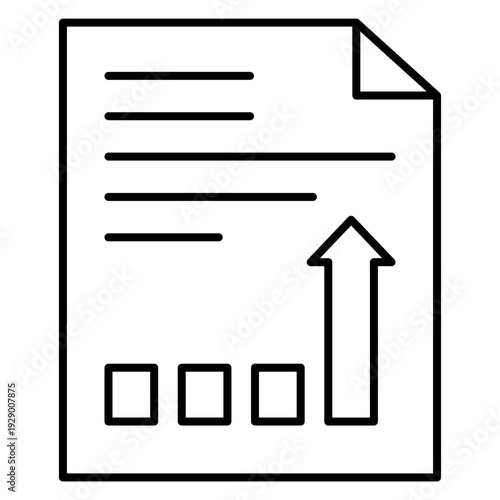 Minimalist Pie Chart Line Icon for Data Analysis