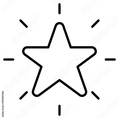 Minimalist Shining Star Icon for Success and Excellence