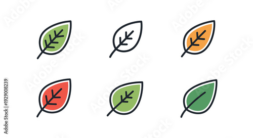 Double line leaf soft abstract tone illustration