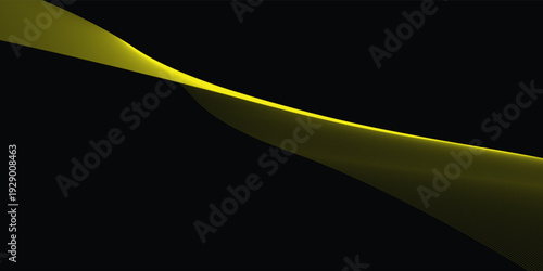 Abstract background with lines and waves. Medium banner size. Element for design isolated. Vector background for brochure  booklet  flyer  poster. Orange and yellow gradient