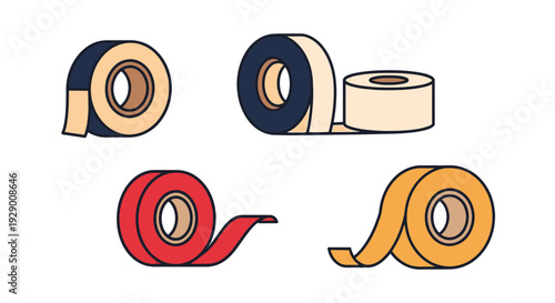 Double Sided Tape dynamic modern abstract illustration
