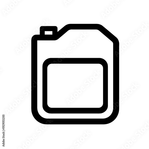 Minimalist jerrycan fuel container vector icon