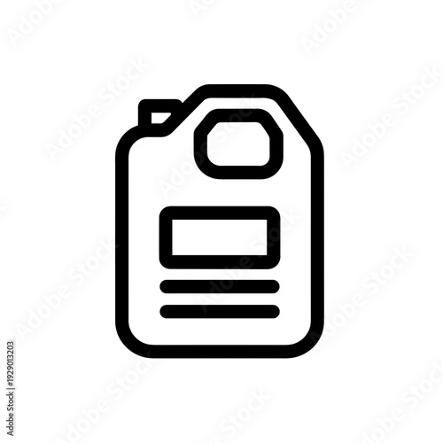 Minimalist jerrycan fuel container vector icon