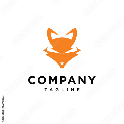 Storm or Thunder Fox or wolf Head Logo Icon Vector